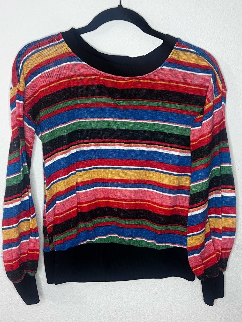Haute Project Striped Knit Crewneck in Multicolor